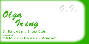 olga iring business card